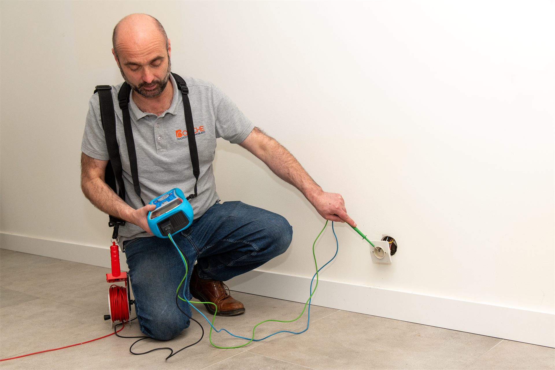 Diagnostic électrique réalisé par Bouche Diagnostics lors d'une intervention immobilière